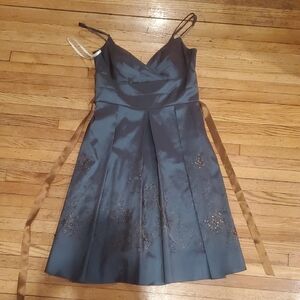 Chic Black and Gold Women's Mini Dress